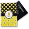 Honeycomb, Bees & Polka Dots Vinyl Passport Holder (Personalized)