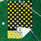 Honeycomb, Bees & Polka Dots Waffle Weave Golf Towel - In Context