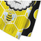 Honeycomb, Bees & Polka Dots Waffle Weave Towel - Closeup of Material Image