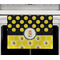 Honeycomb, Bees & Polka Dots Waffle Weave Towel - Full Color Print - Lifestyle2 Image