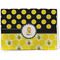 Honeycomb, Bees & Polka Dots Waffle Weave Towel - Full Print Style Image