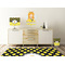 Honeycomb, Bees & Polka Dots Wall Graphic Decal Wooden Desk