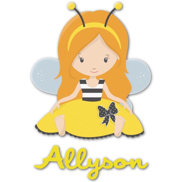 Custom Honeycomb, Bees & Polka Dots Graphic Decal - Medium (Personalized)