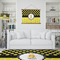 Honeycomb, Bees & Polka Dots Wall Hanging Tapestry - IN CONTEXT