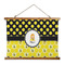 Honeycomb, Bees & Polka Dots Wall Hanging Tapestry - Wide (Personalized)