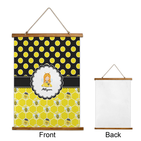 Honeycomb, Bees & Polka Dots Wall Hanging Tapestry - Portrait - APPROVAL