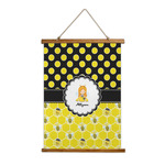 Honeycomb, Bees & Polka Dots Wall Hanging Tapestry (Personalized)