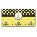 Honeycomb, Bees & Polka Dots Wall Mounted Coat Rack (Personalized)