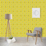 Honeycomb, Bees & Polka Dots Wallpaper & Surface Covering (Water Activated - Removable)