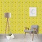 Honeycomb, Bees & Polka Dots Wallpaper & Surface Covering (Water Activated - Removable)
