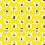 Honeycomb, Bees & Polka Dots Wallpaper & Surface Covering (Water Activated 24"x 24" Sample)