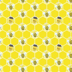 Honeycomb, Bees & Polka Dots Wallpaper & Surface Covering