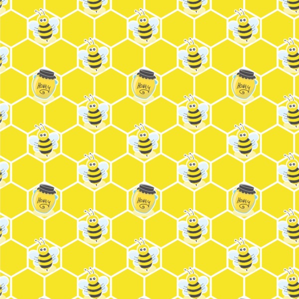 Custom Honeycomb, Bees & Polka Dots Wallpaper & Surface Covering (Water Activated 24"x 24" Sample)
