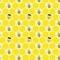 Honeycomb, Bees & Polka Dots Wallpaper Square