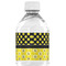 Honeycomb, Bees & Polka Dots Water Bottle Label - Back View
