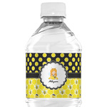 Honeycomb, Bees & Polka Dots Water Bottle Labels - Custom Sized (Personalized)