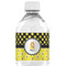 Honeycomb, Bees & Polka Dots Water Bottle Label - Single Front