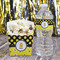 Honeycomb, Bees & Polka Dots Water Bottle Label - w/ Favor Box