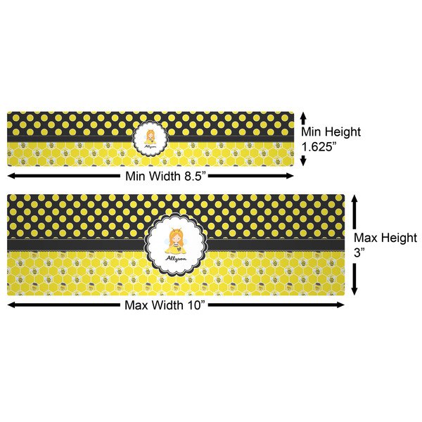 Honeycomb, Bees & Polka Dots Water Bottle Labels w/ Dimensions