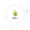 Honeycomb, Bees & Polka Dots Round Plastic Food Picks (Personalized)
