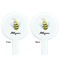 Honeycomb, Bees & Polka Dots White Plastic 7" Stir Stick - Double Sided - Round - Front & Back