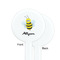 Honeycomb, Bees & Polka Dots White Plastic 7" Stir Stick - Single Sided - Round - Front & Back