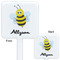 Honeycomb, Bees & Polka Dots White Plastic Stir Stick - Double Sided - Approval