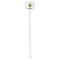 Honeycomb, Bees & Polka Dots White Plastic Stir Stick - Double Sided - Square - Single Stick