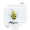 Honeycomb, Bees & Polka Dots White Plastic Stir Stick - Single Sided - Square - Approval