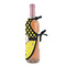 Honeycomb, Bees & Polka Dots Wine Bottle Apron - DETAIL WITH CLIP ON NECK