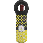 Honeycomb, Bees & Polka Dots Wine Tote Bag (Personalized)