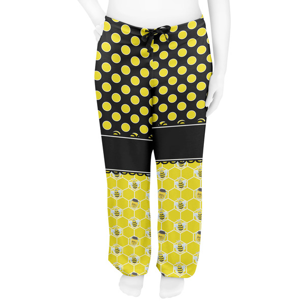 Honeycomb, Bees & Polka Dots Women's Pj on model - Front