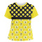 Honeycomb, Bees & Polka Dots Women's Crew T-Shirt - 2X Large