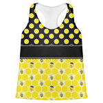 Honeycomb, Bees & Polka Dots Womens Racerback Tank Top - Large