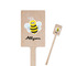 Honeycomb, Bees & Polka Dots Wooden 6.25" Stir Stick - Rectangular - Closeup