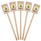 Honeycomb, Bees & Polka Dots Wooden 6.25" Stir Stick - Rectangular - Fan View