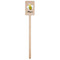 Honeycomb, Bees & Polka Dots Wooden 6.25" Stir Stick - Rectangular - Single Stick