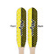 Honeycomb, Bees & Polka Dots Wooden Food Pick - Paddle - Double Sided - Front & Back