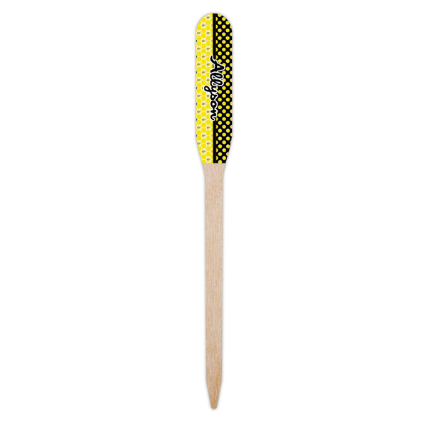 Honeycomb, Bees & Polka Dots Wooden Food Pick - Paddle - Single Pick