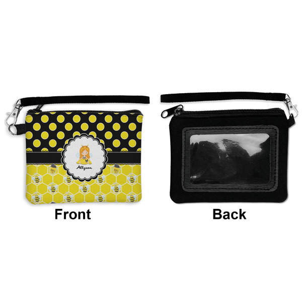 Honeycomb, Bees & Polka Dots Wristlet ID Cases - Front & Back