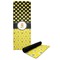 Honeycomb, Bees & Polka Dots Yoga Mat with Black Rubber Back Full Print View