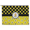 Honeycomb, Bees & Polka Dots Zipper Pouch Large (Front)
