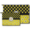 Honeycomb, Bees & Polka Dots Zippered Pouches - Size Comparison