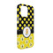 Honeycomb, Bees & Polka Dots iPhone Case - Plastic - iPhone 13 Pro (Personalized)