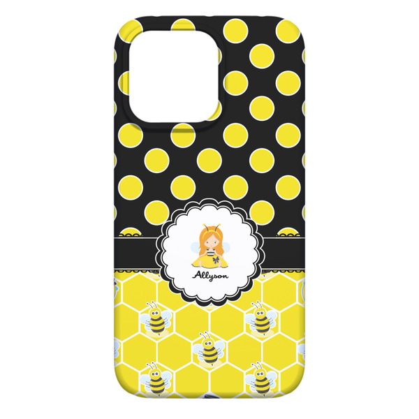 Honeycomb, Bees & Polka Dots iPhone 13 Pro Max Case - Back