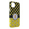 Honeycomb, Bees & Polka Dots iPhone 14 Plus Case - Angle