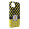 Honeycomb, Bees & Polka Dots iPhone 14 Pro Max Case - Angle