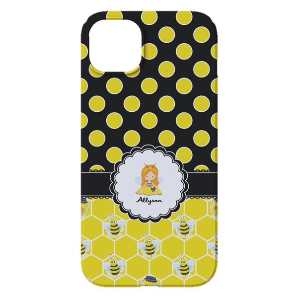 Honeycomb, Bees & Polka Dots iPhone 14 Pro Max Case - Back