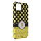 Honeycomb, Bees & Polka Dots iPhone 14 Pro Max Tough Case - Angle