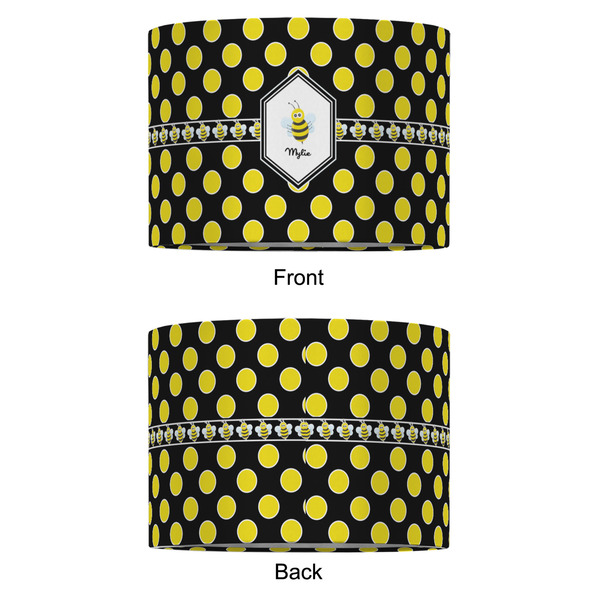 Bee & Polka Dots 12" Drum Lampshade - APPROVAL (Fabric)
